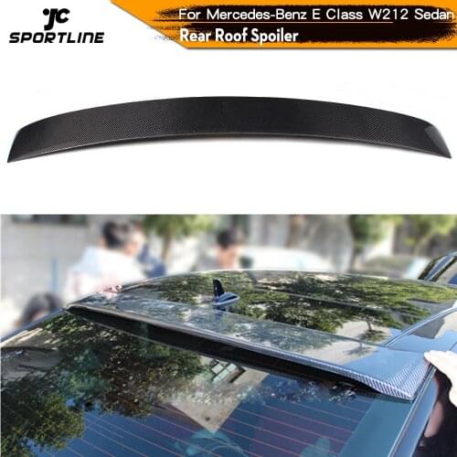 Car-Styling Carbon Fiber / FRP Car Rear Roof Spoiler Wing Lip for Mercedes-Benz E-Class W212 Sedan 4-Door 2010 - 2013