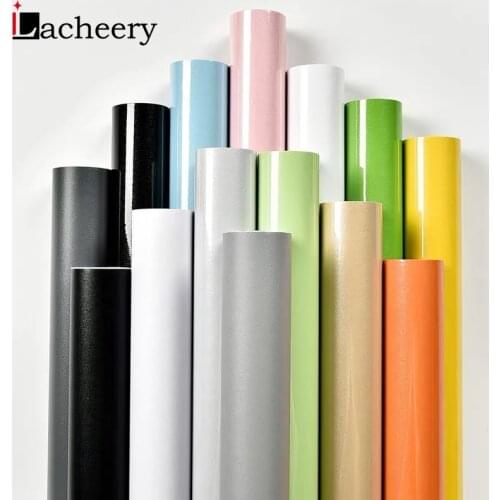 Home Improvement Wallpaper Solid Color Wall Sticker Self Adhesive Vinyl Contact Paper Kitchen Cabinet Waterproof Film Oil-proof