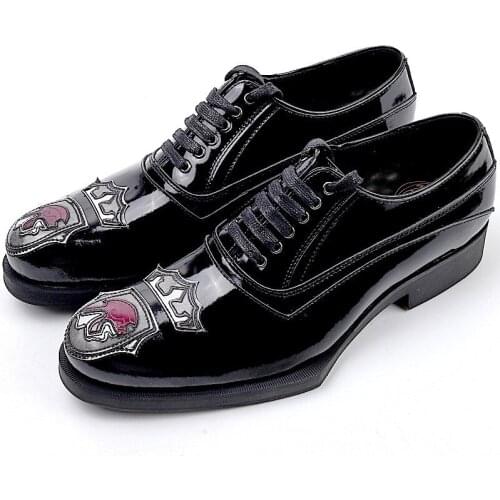 New Spring summer men business Classics brogue shoes Genuine Leather casual Shoes lace-up l Embroidered seal
