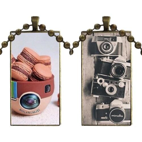 Awesome Retro Mix Vol Mixtape For Women Children Fashion Glass Cabochon Pendant Rectangle Necklace Choker Necklace Jewelry