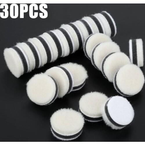 30pcs Polishing Pad 1 Inch Wool Car Waxing Polishing Machine Glass Polishing Car Paint Care Polishing Pad Cleaning