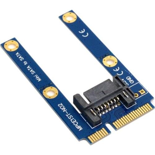 50mm Mini PCI-E mSATA SSD to Flat SATA 7pin Hard Disk Drive PCBA Extension Adapter