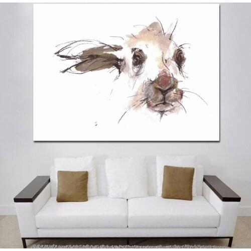 Abstract Rabbit Rooster Canvas Painting Poster Print Nursery Scandinavian Art Animal Minimalist Wall Picture For Living Room