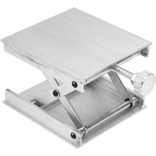 Aluminum Router Lift Table Platform Woodworking Engraving Lab Lifting Stand Rack Carving Platform Stand Worktable(Silver)