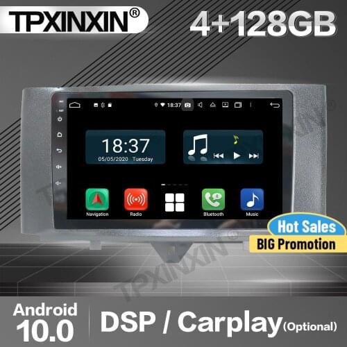 128G Carplay Car Radio 2 Din Stereo Receiver Android 10 For Benz Smart 2011- 2013 2014 2015 GPS Player Audio Recorder Head Unit