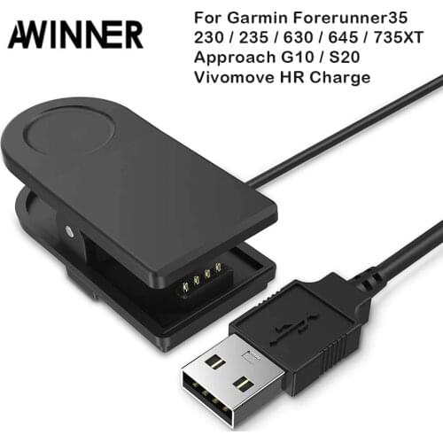 AWINNER Charging Cable Data Clip Cradle Charger For Garmin Forerunner 235 630 230 735XT 35/30 Watch