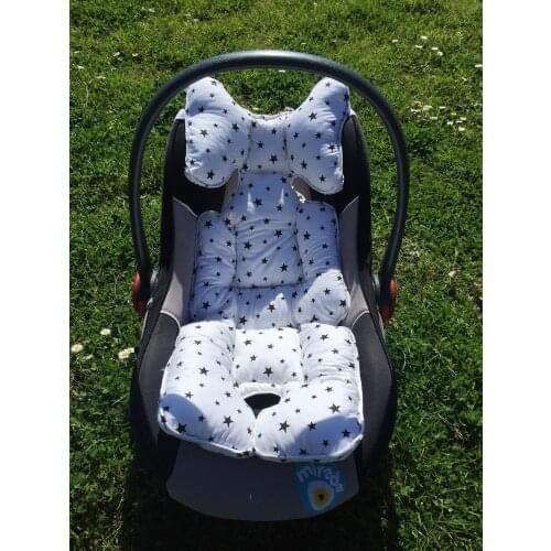 Jaju Baby Black Star Car Seat Cushion - Stroller Cushion