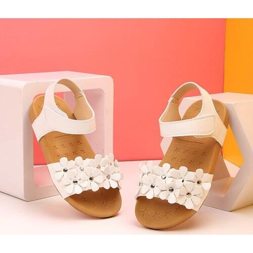 Toddler Baby Girls children summer sandals For Infant Kids flower Princess Shoes Beach sandals New 1 2 3 4 5 6 7 Years old shoe