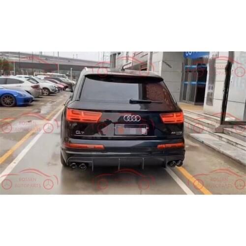 For 2016-2019 Audi Q7 carbon fiber rear lip rear chin diffuser body kit auto parts