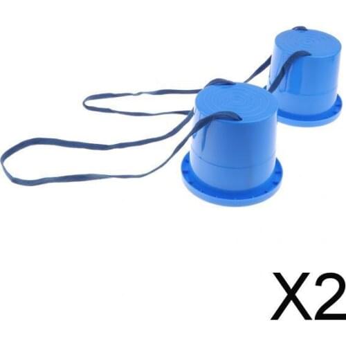 2x1 Pair Jumping Stilts Walk Stilt Jump Kids Outdoor Fun Sports Toy Blue 2