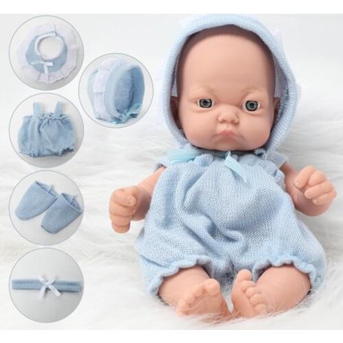 26cm newborn bebe reborn doll Bath toys set 10inch Full body Silicone Waterproof doll fashion clothes education toys for kids