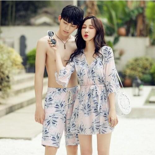 Lovers Swimsuit Mens Board Shorts Lover Shorts Couple Beach Wear Swimsuit Women Board Shorts Bikini Sets Couple Swimwear Bikini