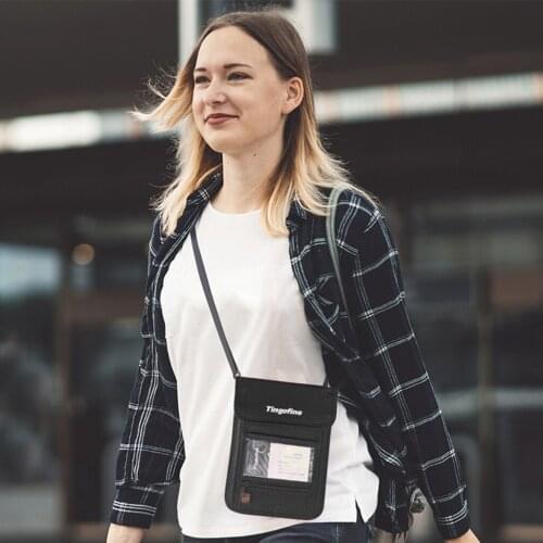 Multifunctional Hanging Neck Wallet Concealed Travel Pouch Passport Holder Mini Pessenger Bag for Women Men Students