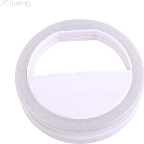 2021New Selfie LED Ring Flash Light Portable Mobile Phone 36 LEDS Selfie Lamp Luminous Ring Clip For 8 7 6 Plus