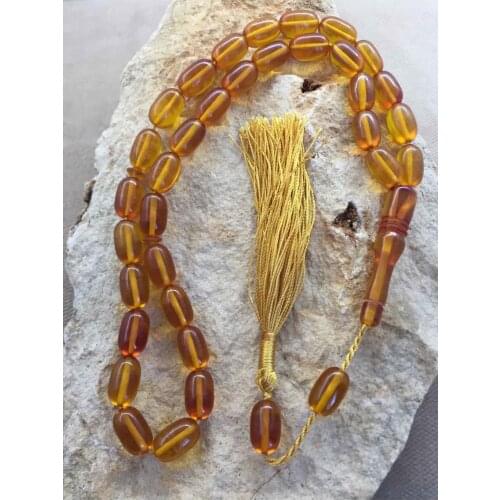 Genuine Squeeze Amber Yellow Rosary Model