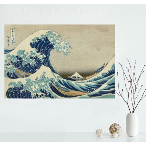 Custom Ukiyo e Decorative Canvas Poster High Quality Home Decoration Wall Art Cloth Canvas Fabric Wall Poster Print