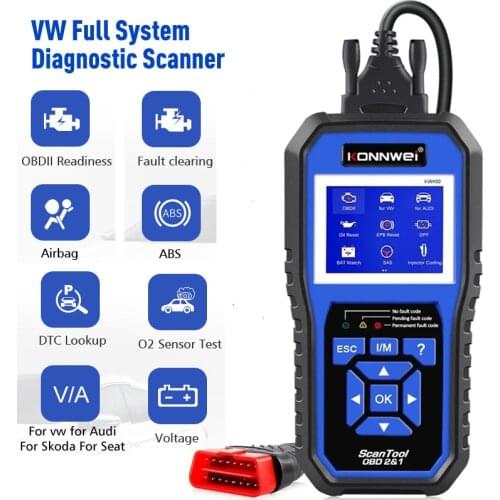 Professional OBD2 Diagnostic Scanner Tool KW450 Engine Code Reader for VAG VW Audi ABS Airbag Oil ABS EPB DPF SRS TPMS Reset VAG