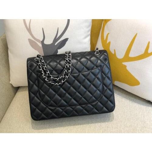 Luxury designer women maxi flap diamond lattice chain strap shoulder bag handbag lambskin leather Europe brand top quality