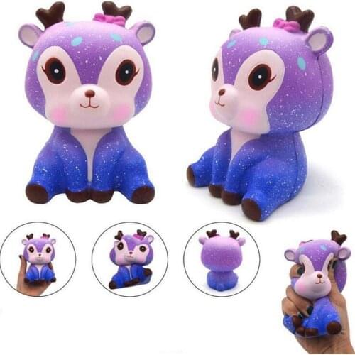 Small/ Large Cute Deer Squishy Squishies Toy Squeeze Toy Squishy Slow Rising Stress Relief Toys For Children Christmas Gifts