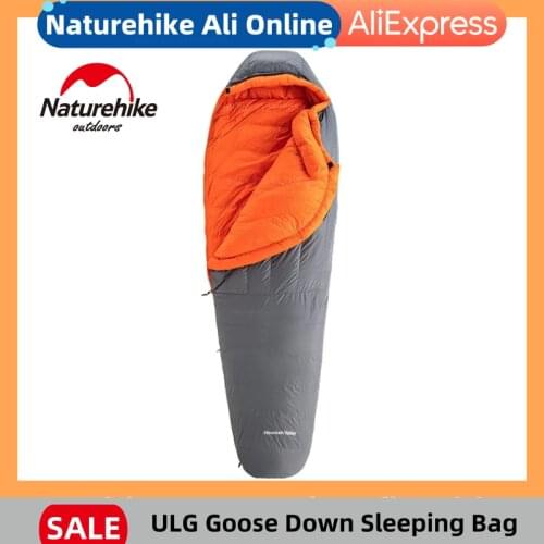 Naturehike Camping Sleeping Bag ULG Winter 90% Goose Down Mummy Warm Waterproof Camping Hiking Upgraded Sleeping Bag Ultralight