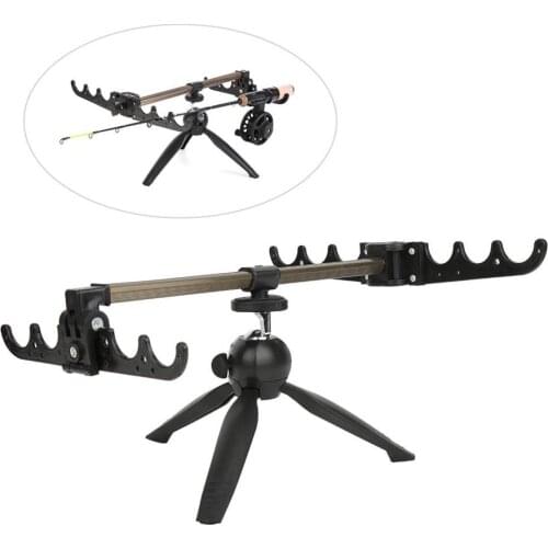 Outdoor Telescopic Ice Fishing Rod Stand Foldable Tripod Stand Sea Fishing Pole Rod Bracket Fishing Accessories