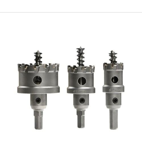 1PC 12-80mm Core Hole Saw Carbide Tip TCT drills For Steel Carbide Metal Cutter Tool Thick Steel Plates Drilling