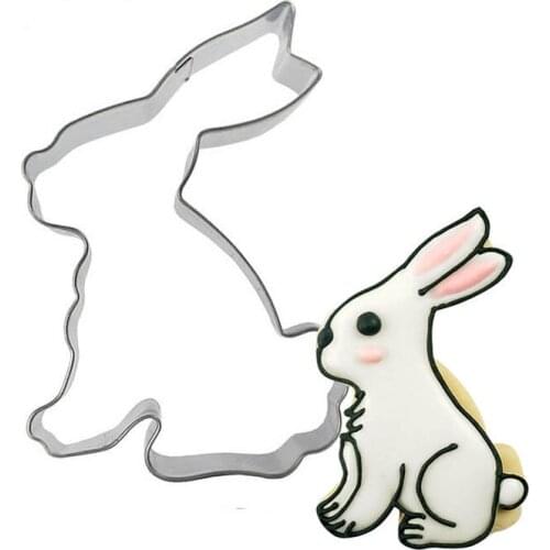 New Cute Rabbit shape diy biscuit cutter Metal Pastry Cutters Cake Baking bakeware DH090