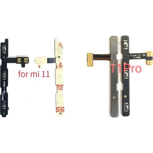 10PCS For Xiaomi Mi 11 Lite Pro Swith Power On Off Volume Side Button Key Flex Cable