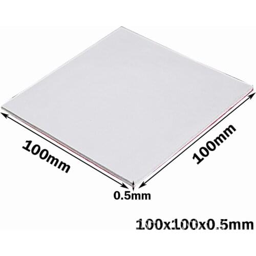 100PCS 100X100x0.5MM White SMD DIP IC Chip Thermal Pad GPU CPU Heatsink Cooling Conductive Silicone Pad
