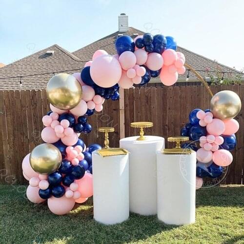 101pcs Navy Blue Balloon Garland Pink Gold Balloons Baby Shower Birthday Party Valentines Day Wedding Anniversary Decor