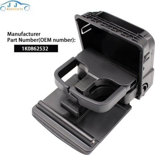 1K0862532 Folding Center Console Rear Cup Holder For Volkswagen Golf 5 6 Black 1K0862533