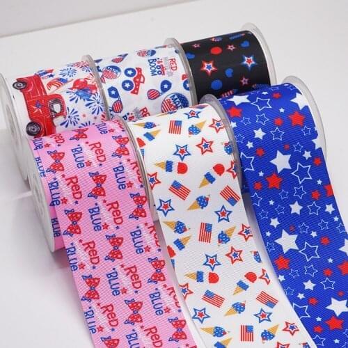 3 Inch 75 mm Cartoon Printed Grosgrain Ribbons For Hair Bows Craft Suppliers 54288