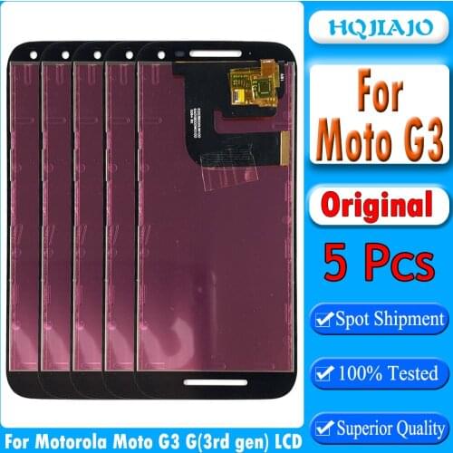 5 pieces/lot Test Assembly For Motorola MOTO G1 G2 G3 XT1544 XT1063 XT1069 Touch Screen Digitizer Display LCD For Moto G XT1032