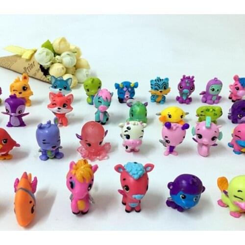 50 pcs/lot Hard PVC Colorful Mix Animals Random Shipped in Size 3cm Squinkies Model Capsule Corp Toys
