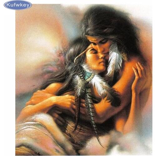 5D DIY Diamond Painting Cross Stitch Indian lover Full square Diamond Embroidery Painting Needlework Rhinestone Mosaic Crafts