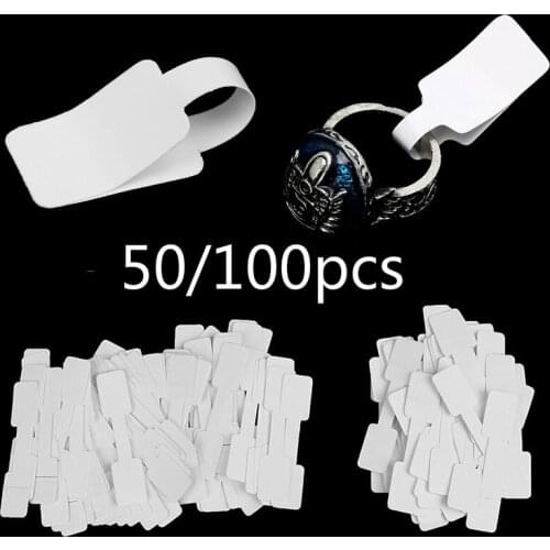 50pcs/100pcs Paper Label Tags White Home Market DIY Supplies With Hanging String For Jewelry / Stationery / Shoes / Clothing