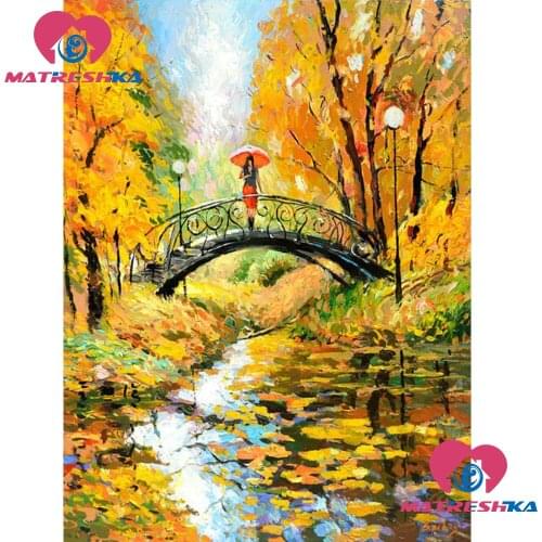 Decorative diamond mosaic 5d diamond painting full square scenic rhinestones pictures full round diamond embroidery diy painting