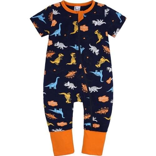 Baby Clothing Rompers Childrens Wear Summer Dinosaur Household To Take The New Baby Romper Suit Baby Climb Clothes