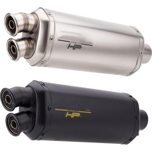 Motorcycle modified exhaust pipe double outlet muffler SV650 Z900 F850GS R1200GS R25 with DB killer