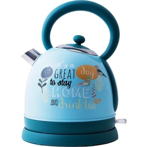 UK 2021 new product electric kettle boiling water home dormitory European style cute cartoon female student 304 stainless steel