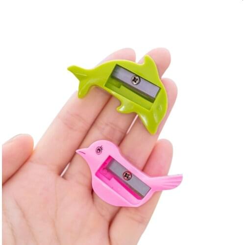 Ellen Brook 1PCS Creative Cute Kawaii Cartoon Little Bird Pencil Sharpener School Supplies Office Supply Stationery Gift For Kid