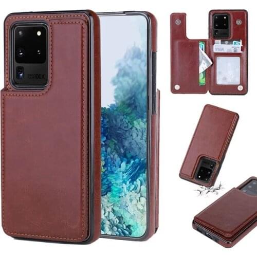 For A50 Note 10 Plus Case PU Leather Wallet Magnet Flip Case Card Slot Case For S10 S9 S8 Plus Note 8 9 case 2