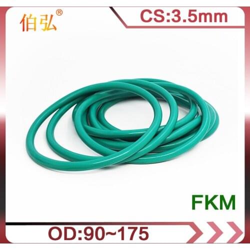 Fluororubber O-Ring 1PC/lot FKM Sealing CS 3.5mm OD90/92/95/97/100/105/110/120/130/175mm O-Ring Seal Gasket Ring