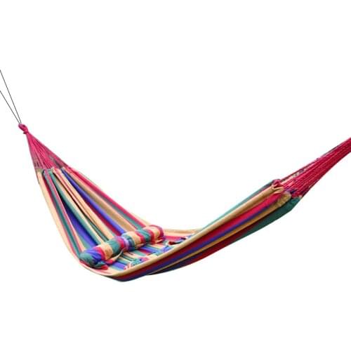 Hammock outdoor camping single leisure canvas hammock dormitory leisure swing