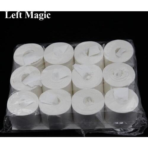 Mouth Coil Paper (White) 12 Pcs/Pack 19 Meters Top-Quality Vomit Paper Magic Tricks Close Up Street Magician Magia Accessories