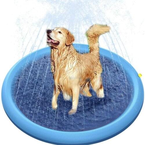 Pet Sprinkler Pad Play Cooling Mat Swimming Pool Outdoor Inflatable Water Spray Pad Mat Tub For Dog Summer Cool dog supplies