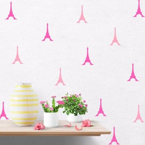 Creative home childrens room stickers bedroom wall DIY Tower wall stickers 56 pieces A10-007