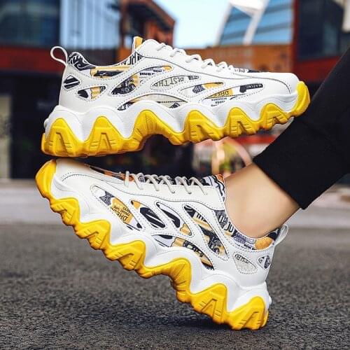 Outdoor Height Sport Shoes Men Sneakers White Sports Man Shoes Running Tennis Man Yellow Scarpe Uomo Tennis 2021 Jogging D-743