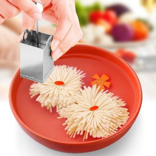 Kitchen Dining Molecular Cuisine Stainless Steel Chrysanthemum Tofu Shred Mold Knife Diy Molding Cooking Tool 3pcs/set