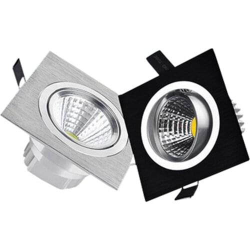 LED Square Downlight 5W/9W/12W/15W Embedded LED Dimmable COB Downlight AC85-265V Indoor Lighting